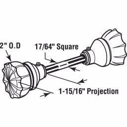 Prime-Line Fluted Clear Glass Door Knobs with Classic Bronze Bases, 2 in. Diameter, Interior Passage Knobs thumbnail 2