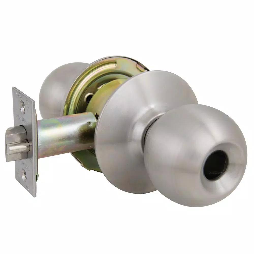 US Lock 2010 GR2 Storeroom Ball Knob Less Cylinder, 2-3/4 in. Backset, US32D Brushed Stainless