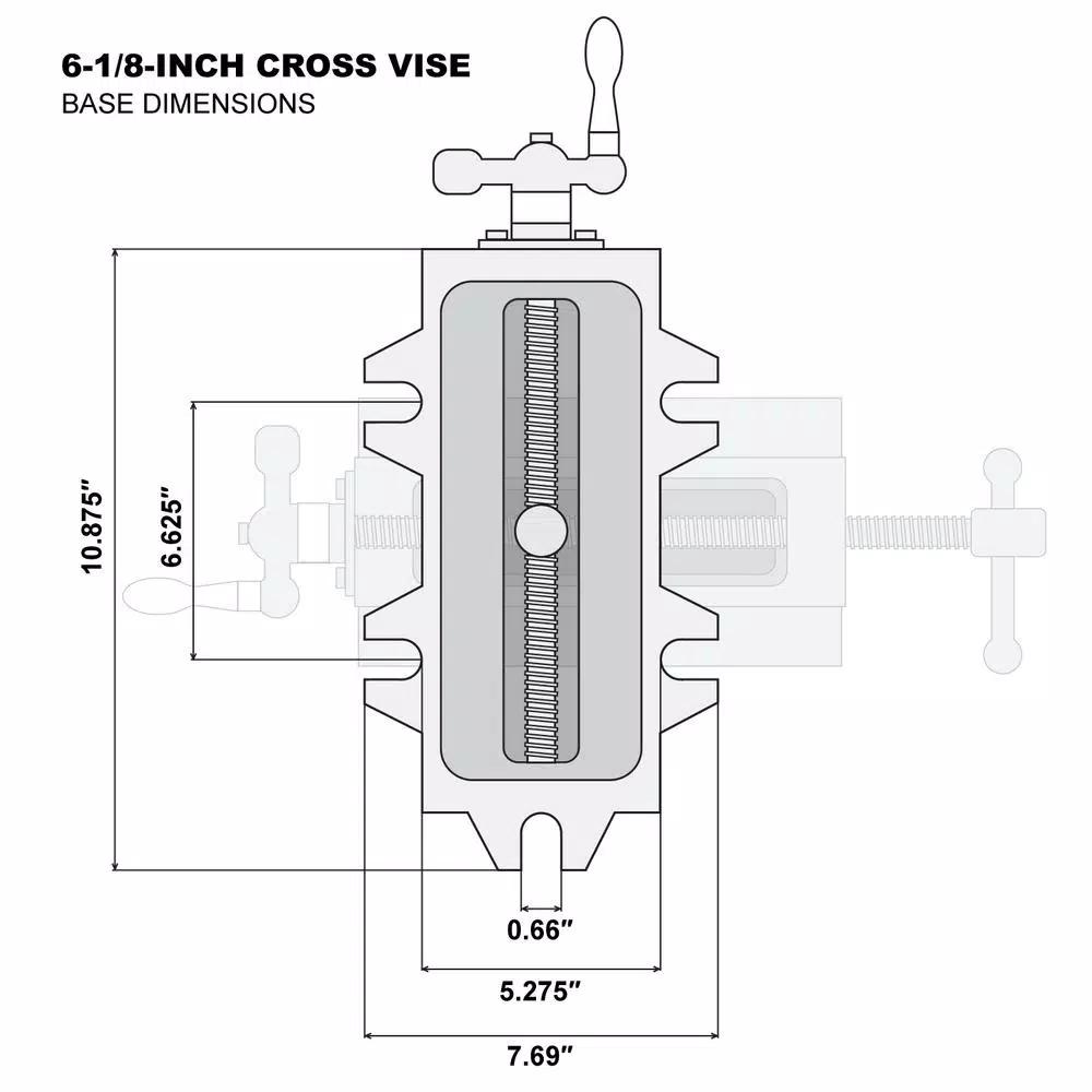 WEN 6-1/8 in. Compound Cross Slide Benchtop Vise, Heavy Duty Cast Iron