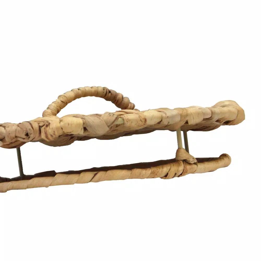 Vintiquewise Wicker Water Hyacinth Tall Toilet Paper Holder - Freestanding Storage for 4 Rolls