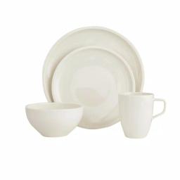 Villeroy & Boch Artesano 4-Piece White Porcelain Dinnerware Set, Service for 1 thumbnail 3
