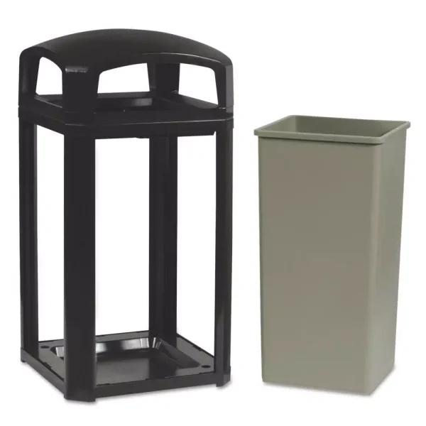 Rubbermaid Commercial Products Landmark 50 Gallon Classic Dome Top Waste Receptacle - Sable