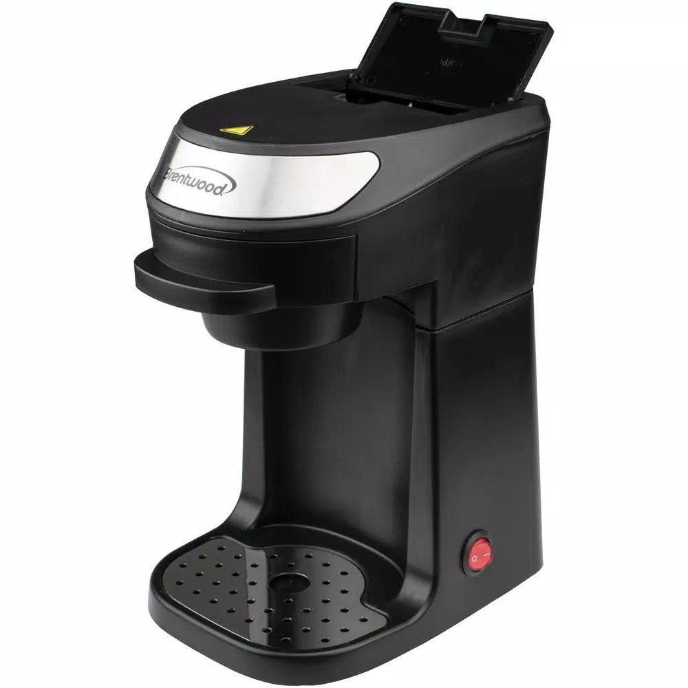 Brentwood Appliances TS-111BK Single Serve Coffee Maker with 12 oz. Porcelain Mug, Black