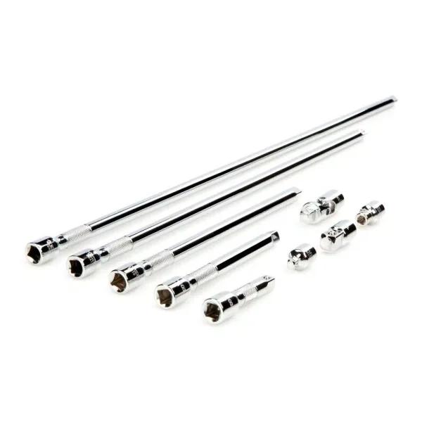 TEKTON 3/8 in. Drive Accessory Set, 9-Piece Socket Extender and Adapter Kit