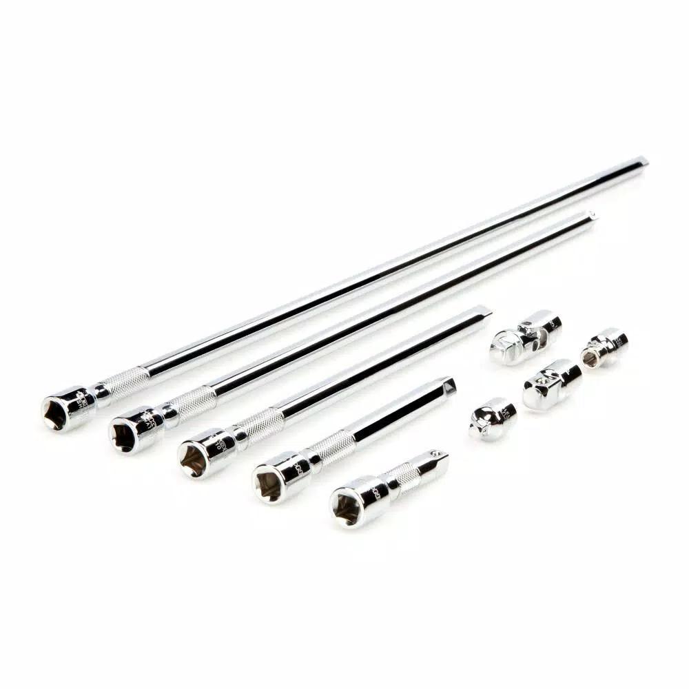 TEKTON 3/8 in. Drive Accessory Set, 9-Piece Socket Extender and Adapter Kit