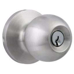 Universal Hardware Commercial Grade 2 Satin Chrome Storeroom Door Knob, 2-1/8 in. thumbnail 1