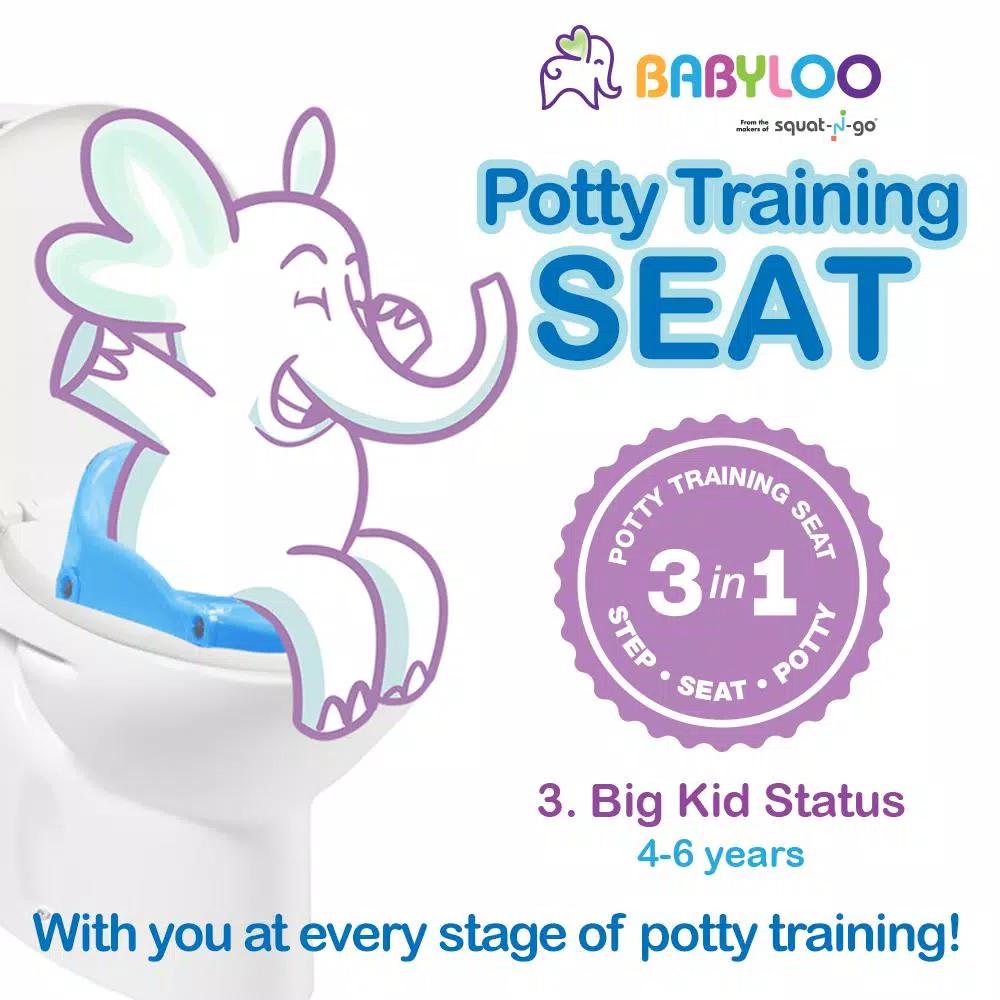 Babyloo Bambino 3-in-1 Convertible Toddler Potty Trainer and Step Stool - Blue