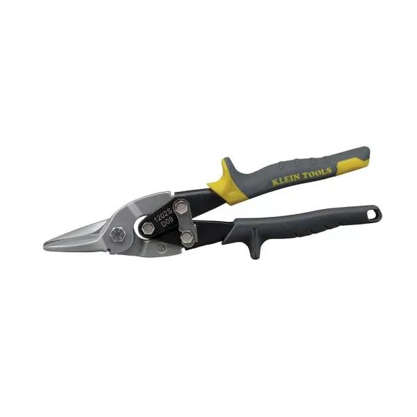 Klein Tools Straight Cutting Aviation Snips with Integrated Wire Cutter, 18-Gauge Steel Capacity