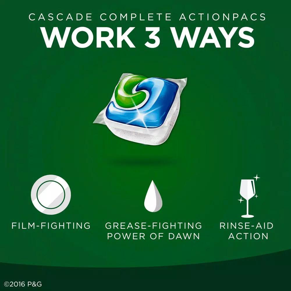 Cascade Platinum ActionPacs Dishwasher Detergent with Dawn, Fresh Scent (2 x 36-Count)