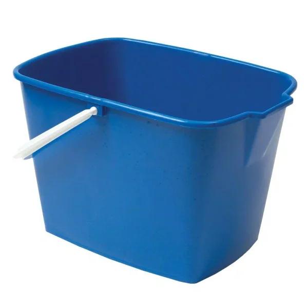 Ti-Dee American Emsco Group Ti-Dee 15 Qt. Heavy Duty Rectangular Utility Mop Bucket with Lid, Blue