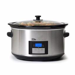 Elite Platinum 8.5 Qt. Stainless Steel Programmable Slow Cooker with Digital Display thumbnail 1