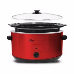 Elite Platinum 8.5 Qt. Red Slow Cooker with Removable Stoneware Pot thumbnail 1