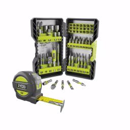 RYOBI 70-Piece Impact Rated Driving Bit Set with Bonus 25 ft. Tape Measure thumbnail 1