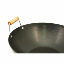 Cook Pro 14 in. Professional Heavy Duty Carbon Steel Wok with Assist Handle thumbnail 3