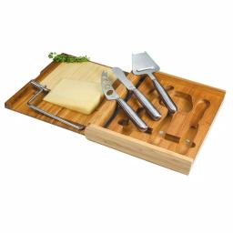 Legacy Picnic Time Soiree Folding Bamboo Cheese Board and Gourmet Tool Set thumbnail 2