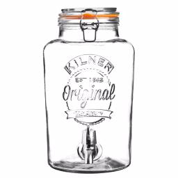 Kilner 2 Gal. Clip Top Glass Beverage Dispenser with Chrome Spigot thumbnail 1
