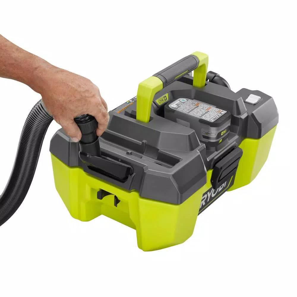 RYOBI 18V ONE+ 3 Gal. Project Wet/Dry Vacuum with 4.0 Ah LITHIUM+ HP Battery