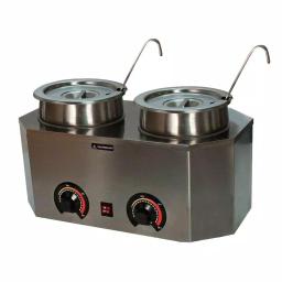 Paragon Pro-Style 6 L Dual Ladle Warmer with 2 Stainless Steel Crocks and Lids thumbnail 1