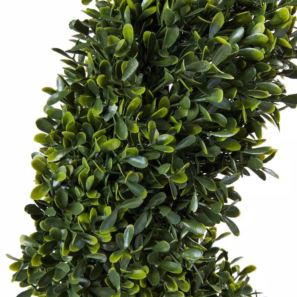 Pure Garden 60 in. Faux Boxwood Spiral Topiary Artificial Plant