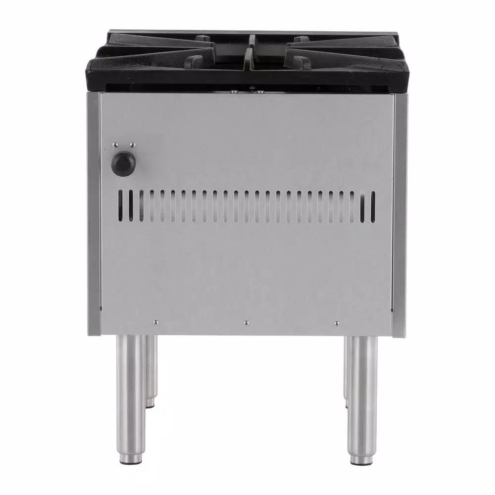 Magic Chef Commercial Single Burner Natural Gas Stock Pot Range, 80,000 BTU, Stainless Steel