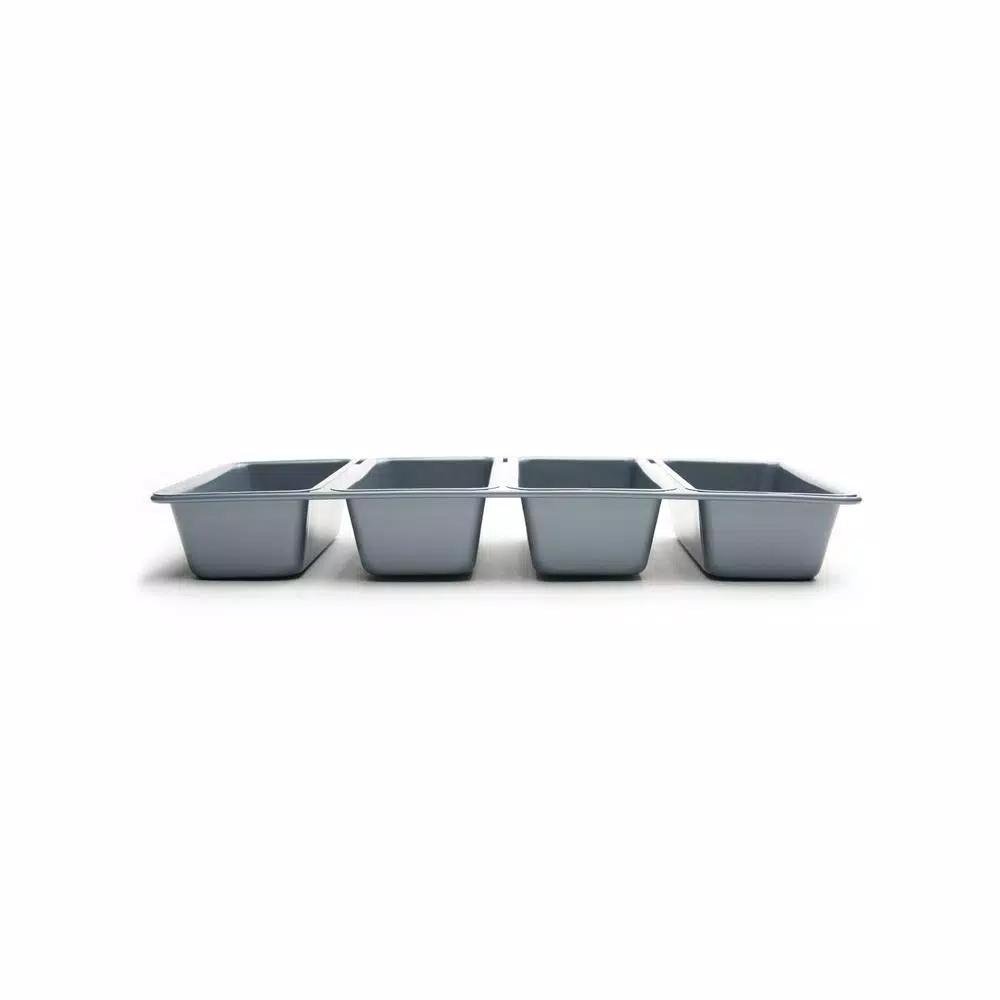 Fox Run Preferred Non-Stick Linked Loaf Pan, 4-Cavity Mini Loaf Baker