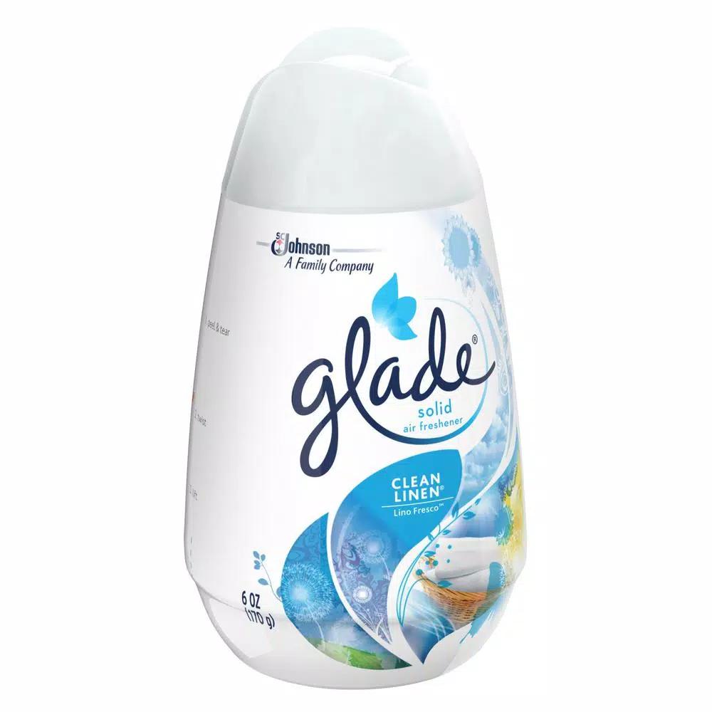Glade Clean Linen Solid Air Freshener, 6 oz. (Case of 12)