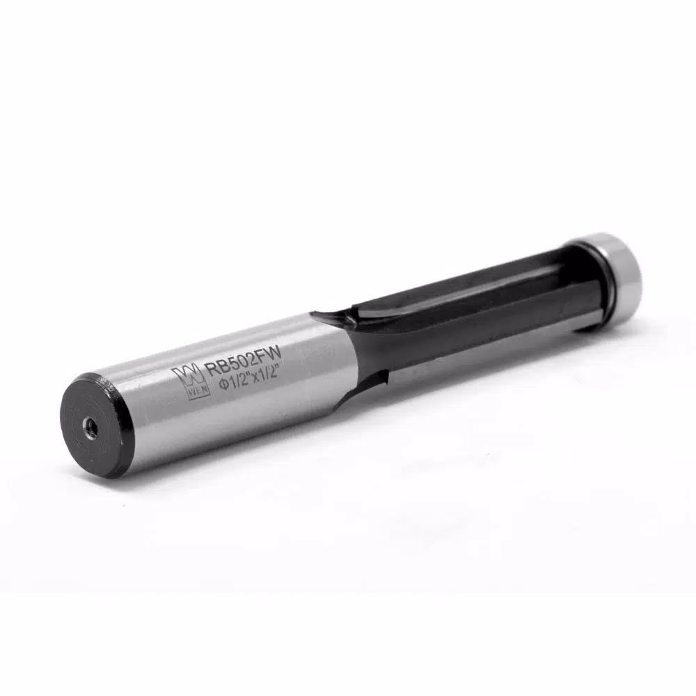 WEN 1/2 in. Flush Trim 3-Wing Carbide Tipped Router Bit, 1/2 in. Shank