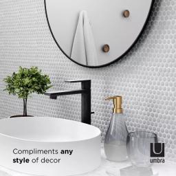 Umbra Hubba Round Contemporary Wall Mirror, Metallic Titanium, 34 in. thumbnail 6