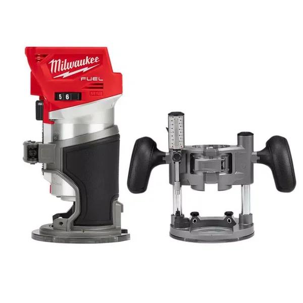 Milwaukee M18 FUEL 18V Brushless Cordless Compact Router with Plunge Base
