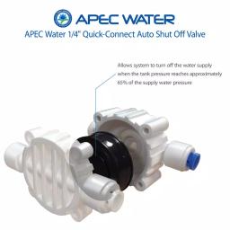 APEC Water Systems APEC Auto Shut Off Valve with 1/4 in. Quick Connect for Reverse Osmosis Water Filtration Systems thumbnail 3
