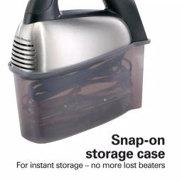 Hamilton Beach SoftScrape 6-Speed Stainless Steel Hand Mixer with Snap-On Storage Case thumbnail 2