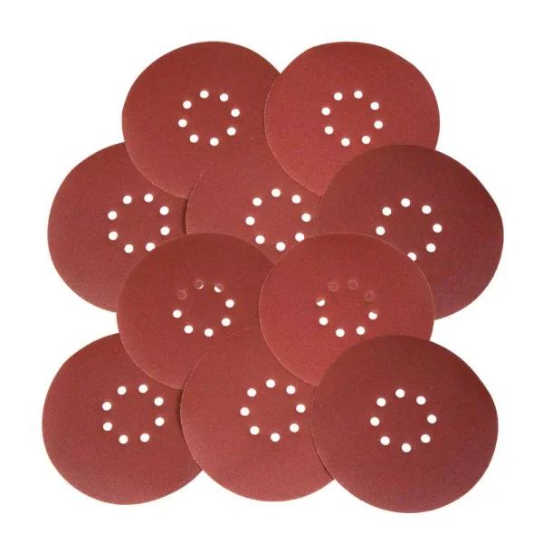 WEN 9 in. 180-Grit Drywall Sandpaper Discs, Hook and Loop (10-Pack)