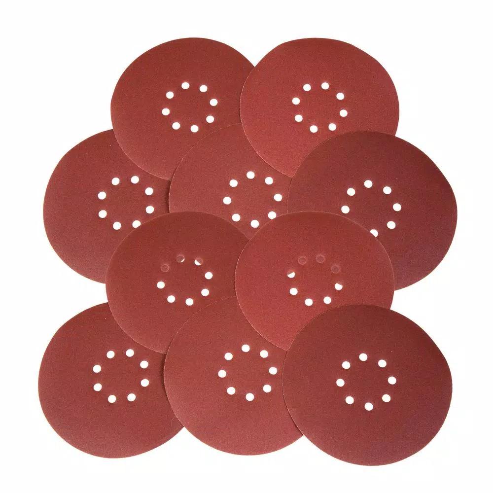 WEN 9 in. 180-Grit Drywall Sandpaper Discs, Hook and Loop (10-Pack)