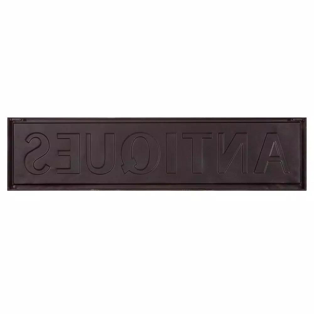 Pinnacle Rustic Antiques White Metal Wall Sign - 36.5 in. x 9.75 in. Farmhouse Tin Enamel Decor