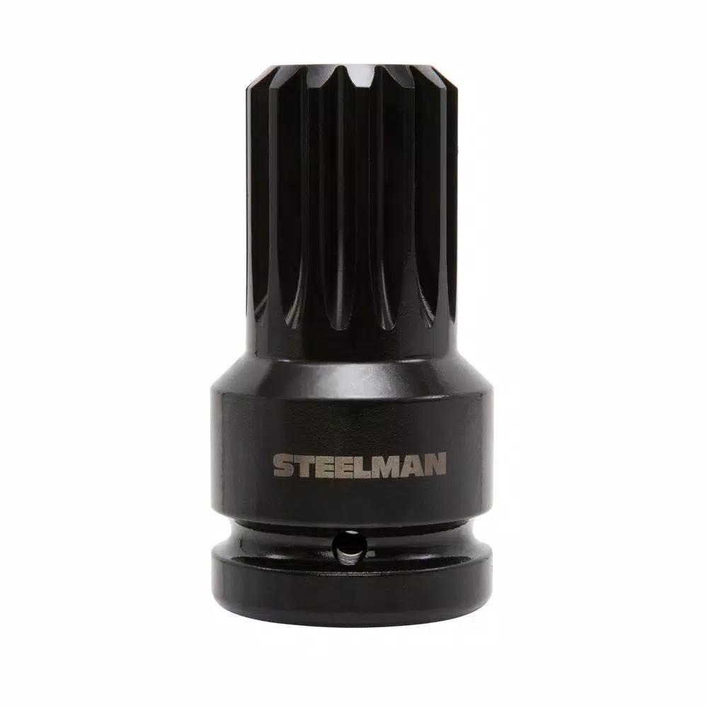 Steelman 60562 1 in. Square Drive (F) to #5 Spline Drive (M) Impact Socket Adapter