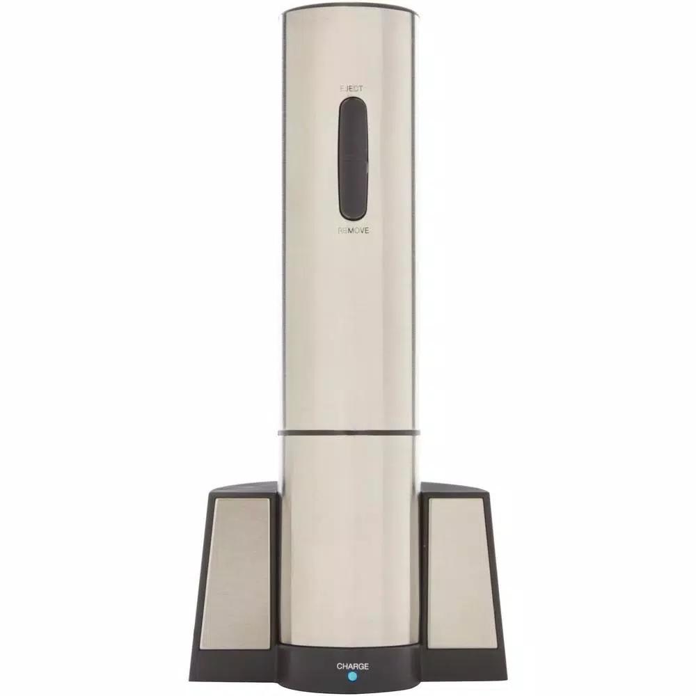 Cuisinart Electric Wine Opener with Rechargeable Charging Base, Brushed Stainless Steel
