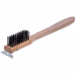 Carlisle Sparta 20 in. Carbon Steel Wire Brush and Stainless Steel Scraper Set, 12-Pack thumbnail 1