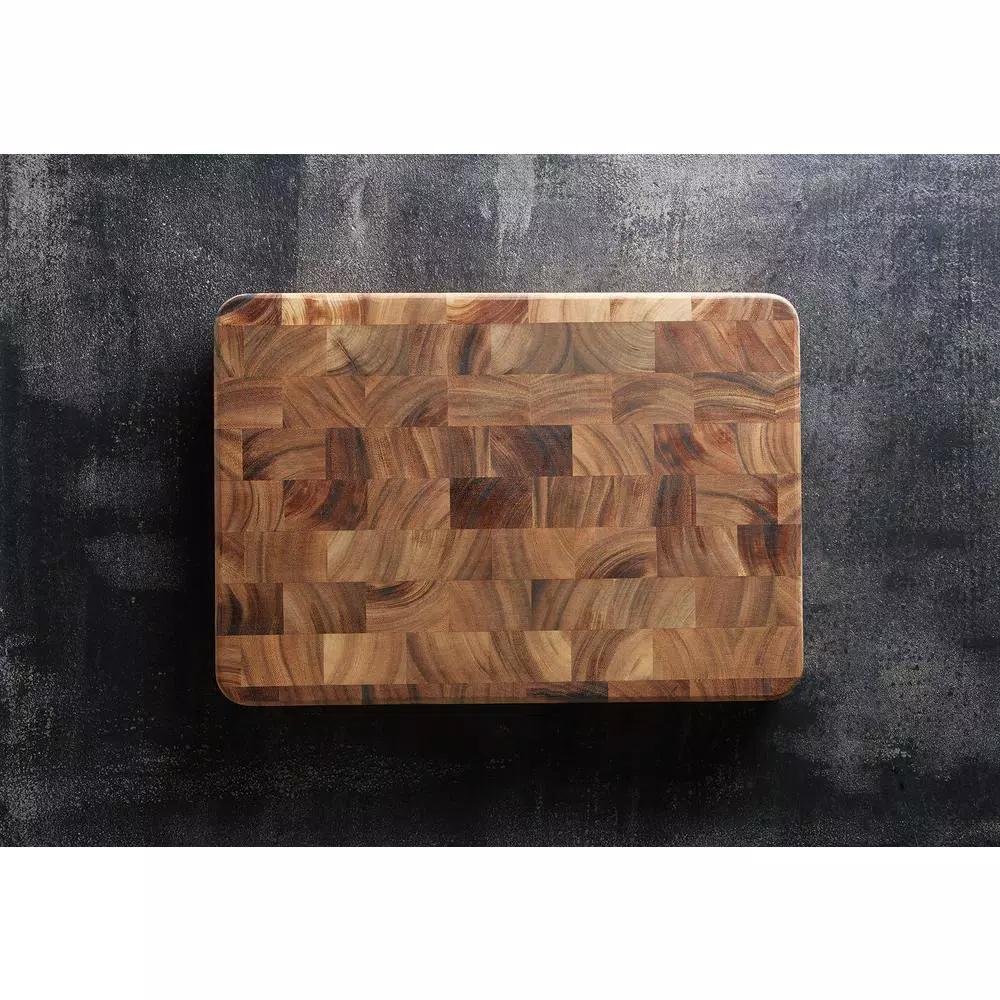 Ironwood Union Stock Yard Acacia Wood End Grain Butcher Block Cutting Board, 20 x 14 x 3 in