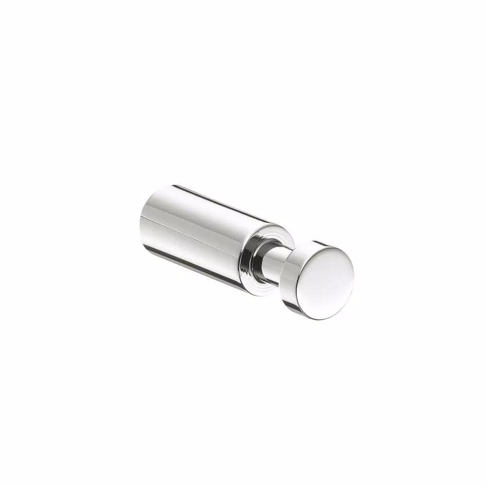 WS Bath Collections Trend Single Robe and Towel Hook in Polished Chrome, Solid Brass