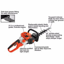 ECHO HC-2020 20 in. Gas Hedge Trimmer, 21.2 cc 2-Stroke Engine thumbnail 2