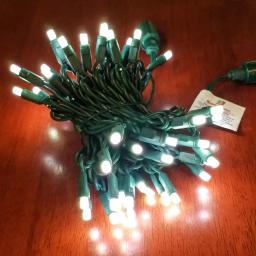 HOLIDYNAMICS HOLIDAY LIGHTING SOLUTIONS 50-Light RGB LED String Lights, 5 mm Frosted Bulbs, 4 in. Spacing, Green Cord thumbnail 2