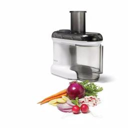Starfrit Electric Mandoline Slicer, 7-in-1 Vegetable and Fruit Slicer, White thumbnail 7