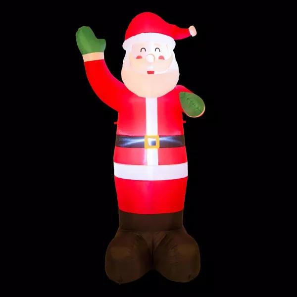 Glitzhome 12 ft. Lighted Inflatable Santa Claus Christmas Yard Decoration, Extra Large