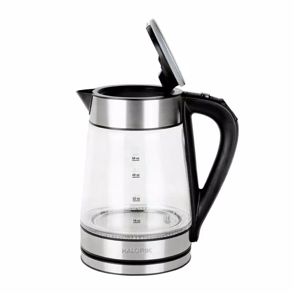 KALORIK 1.7L Rapid Boil Digital Electric Glass Kettle, 1750W, 5 Temperature Settings