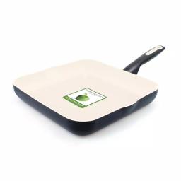 GreenPan Rio 10 in. Square Aluminum Ceramic Nonstick Griddle, Black thumbnail 1