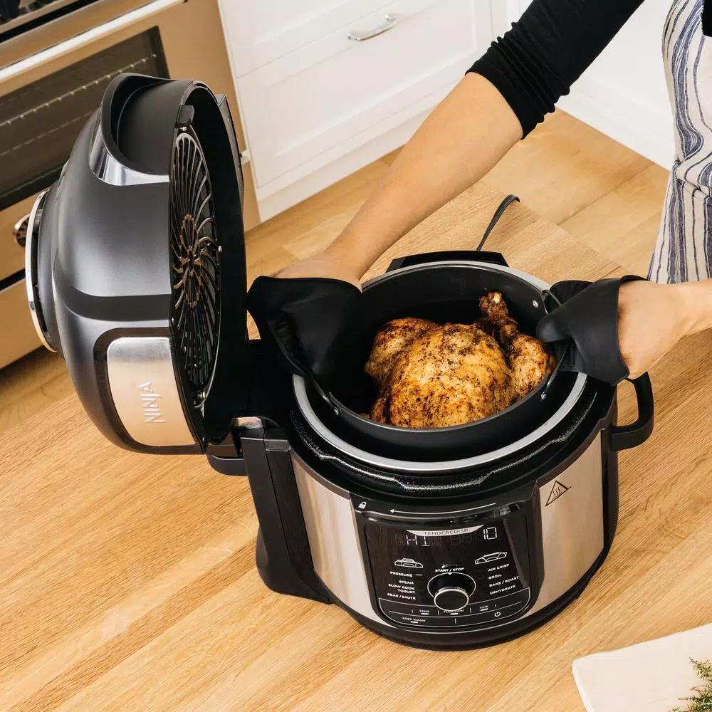 Ninja Foodi Deluxe 8 Qt. Stainless Steel Pressure Cooker and Air Fryer