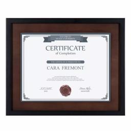 DesignOvation LeMans 8.5 x 11 in. Black and Walnut Brown Document Picture Frame Set, Set of 4 thumbnail 3