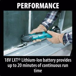 Makita 18V LXT Cordless Oscillating Multi-Tool Kit with 5.0Ah Battery and Charger thumbnail 9