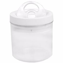 Home Basics 0.9 L Twist 'N Lock Air-Tight White Round Plastic Canister thumbnail 2