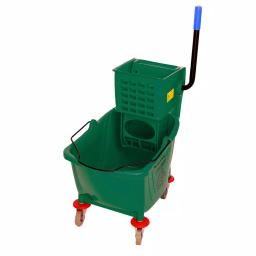 Alpine Industries 36 Qt. Mop Bucket with Side Press Wringer, Green thumbnail 3